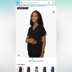 small maternity scrub set.  Bottoms are petite